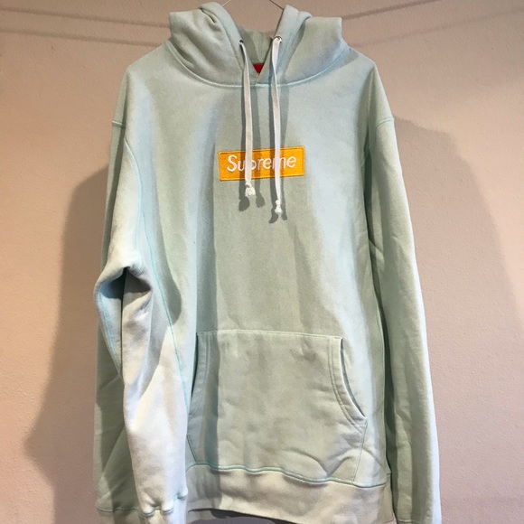 Supreme Other - Ice Blue Supreme Box Logo hoodie